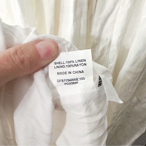 DISSH Milahn Midi Dress Linen White Size US 4 - Picture 5 of 10